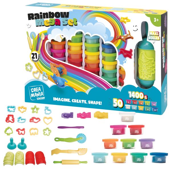 Mega set arcobaleno - pasta da modellare - CREA MANIA