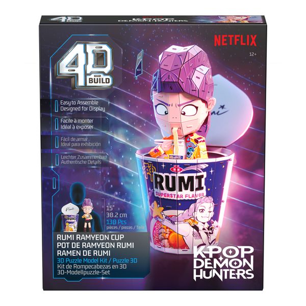 4d build, puzzle 3d kpop demon hunters rumi in una ciotola di ramyeon, 12+ - KPOP DEMON HUNTERS