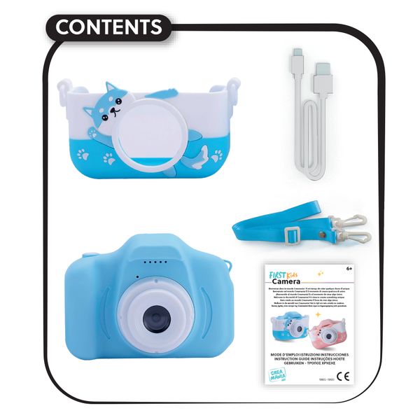 Fotocamera kids azzurra, 6+ anni - CREA MANIA