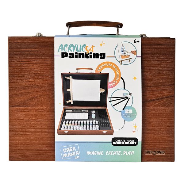 Valigetta pittura in legno - 25 pz - CREA MANIA