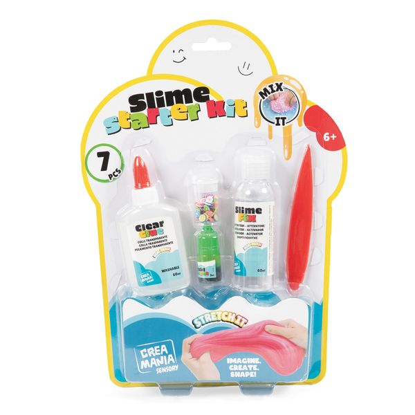 Slime starter kit - 3 varianti colore (assortito) - CREA MANIA
