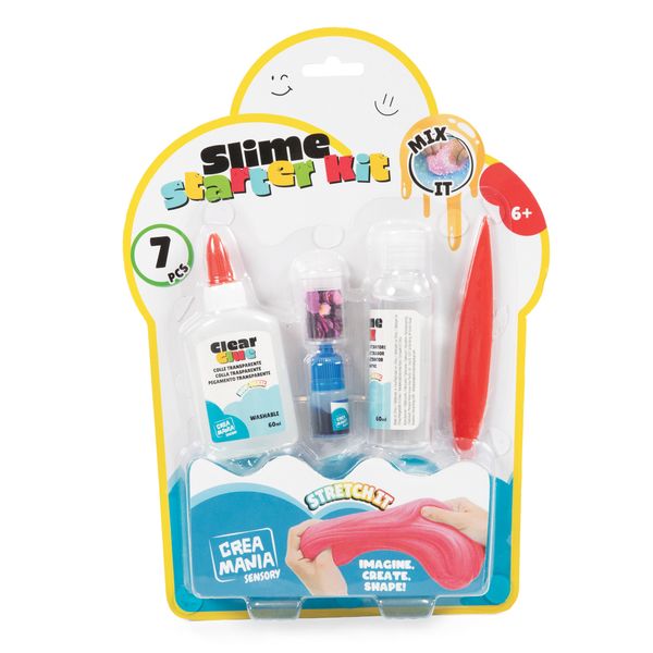 Slime starter kit - 3 varianti colore (assortito) - CREA MANIA