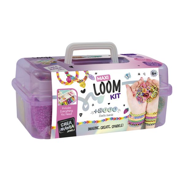 Maxi loom kit - maxi valigetta elastici colorati - CREA MANIA