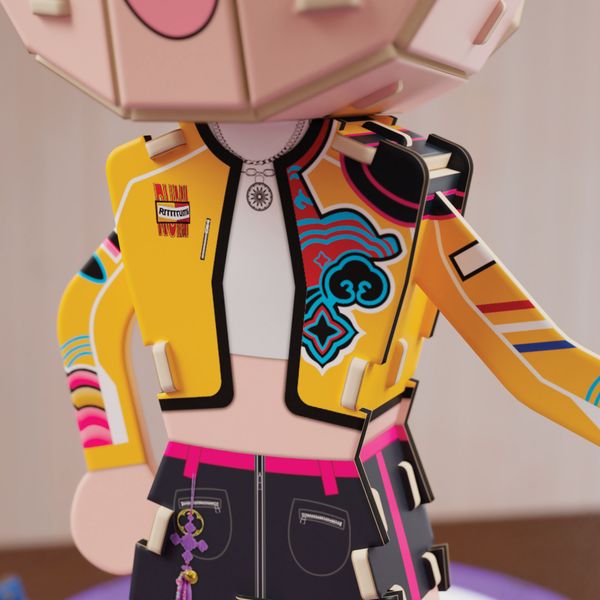 4d build, puzzle 3d kpop demon hunters huntr/x chibi, rumi, zoey, mira, 12+ - KPOP DEMON HUNTERS