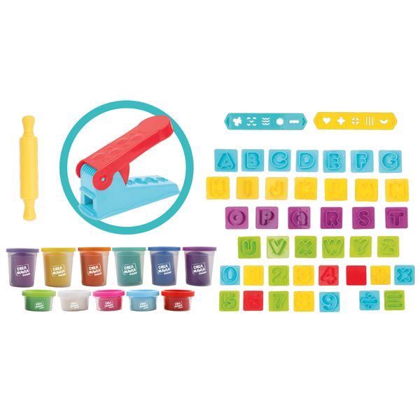 Set lettere e numeri - pasta da modellare - CREA MANIA
