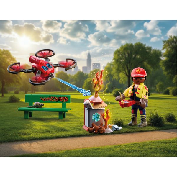 Playmobil 72197 drone antincendio dei vigili del fuoco - PLAYMOBIL : FIRE BRIGADE