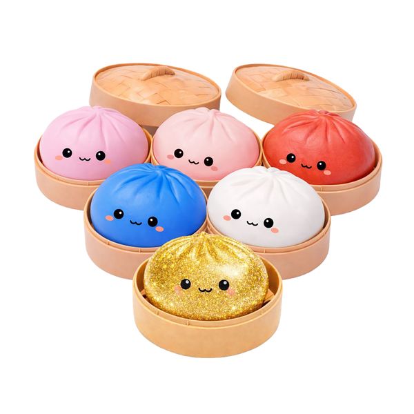 Raviolo squishy dumpling colorato antistress - assortito - morbido, slow rise, relax e gioco sensoriale. lucky bao™ mystery squishy dumpling - GAGY