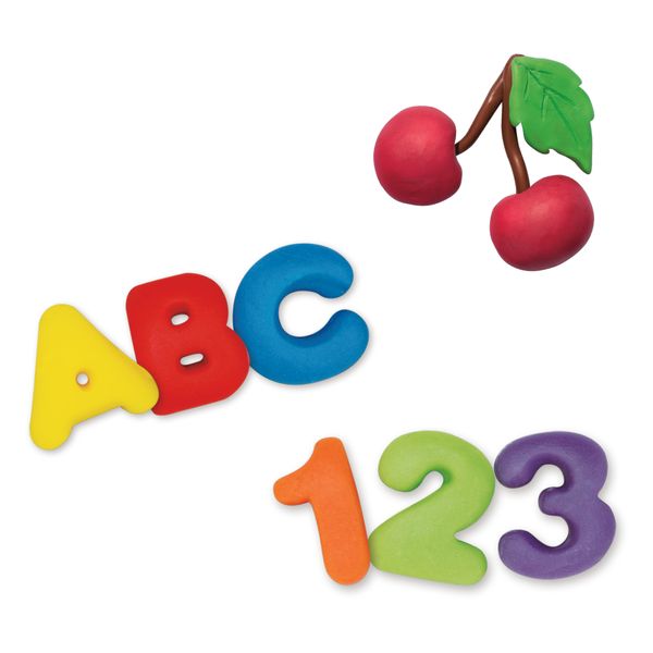 Set lettere e numeri - pasta da modellare - CREA MANIA