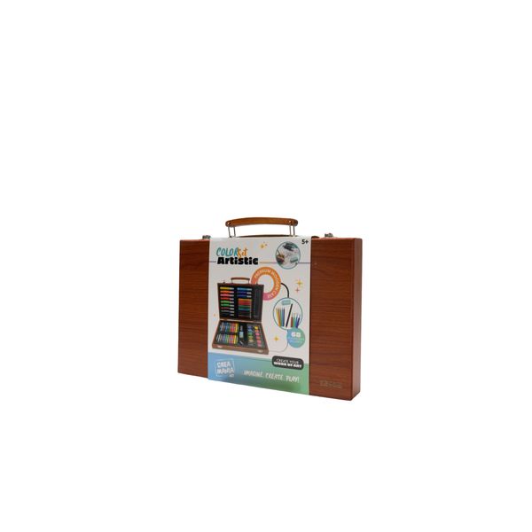Valigetta colori in legno - 68 pz - CREA MANIA