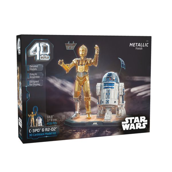 4d build, kit di modellismo 3d star wars c-3po e r2-d2 - Star Wars
