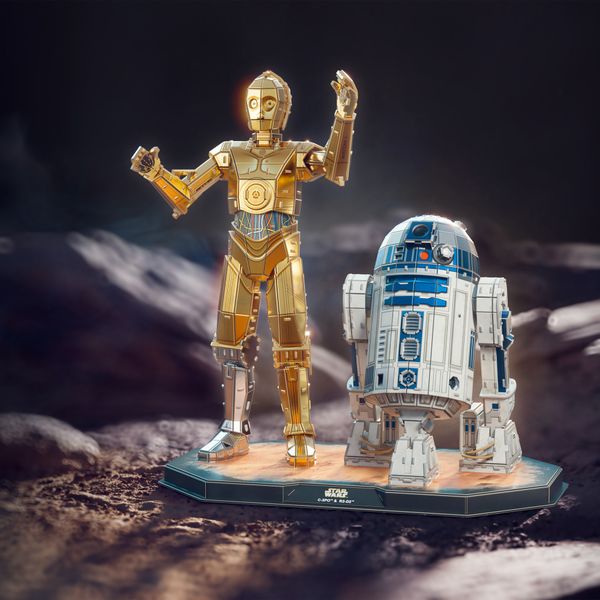 4d build, kit di modellismo 3d star wars c-3po e r2-d2 - Star Wars