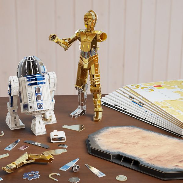 4d build, kit di modellismo 3d star wars c-3po e r2-d2 - Star Wars