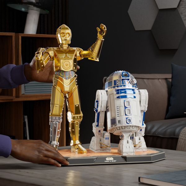4d build, kit di modellismo 3d star wars c-3po e r2-d2 - Star Wars