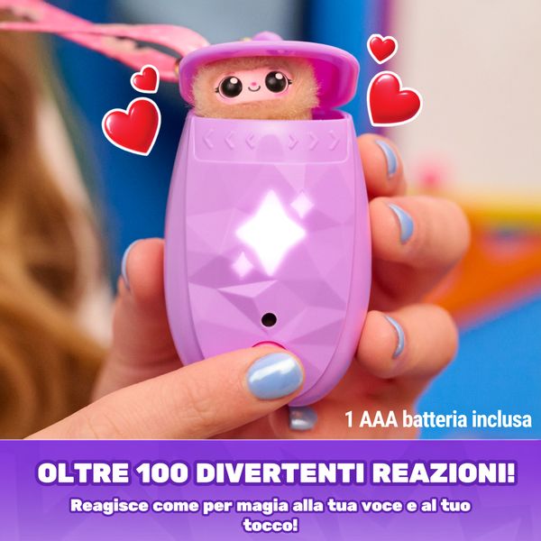 Peekimo, animale domestico interattivo viola, 5+ anni - SPINMASTER