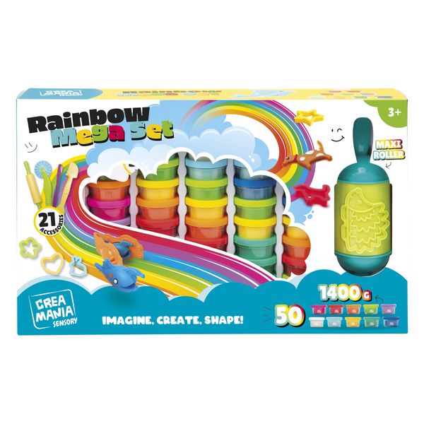 Mega set arcobaleno - pasta da modellare - CREA MANIA