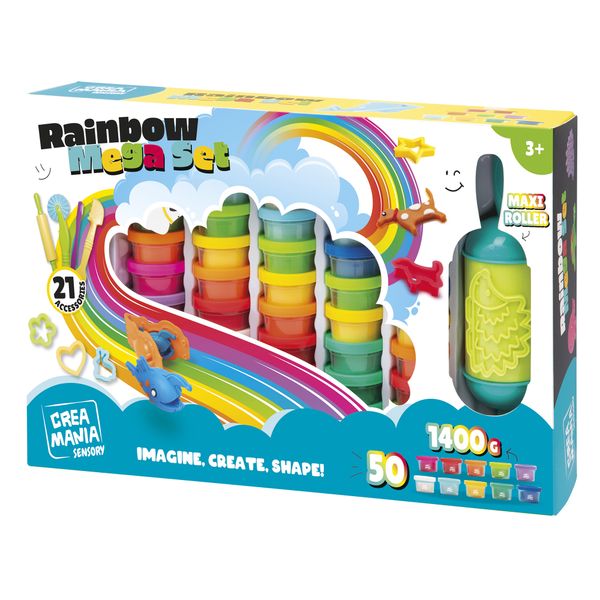 Mega set arcobaleno - pasta da modellare - CREA MANIA