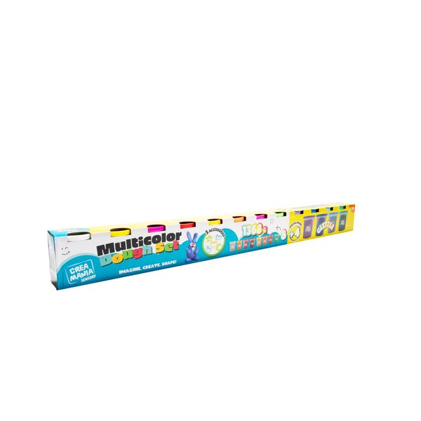 Pasta da modellare multicolore - 12 vasetti - CREA MANIA