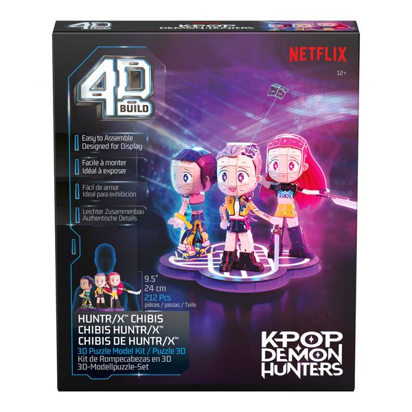 4d build, puzzle 3d kpop demon hunters huntr/x chibi, rumi, zoey, mira, 12+ - KPOP DEMON HUNTERS