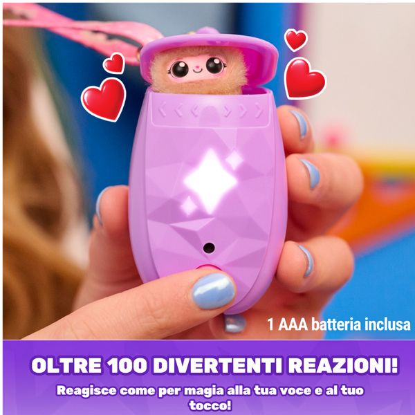 Peekimo, animale domestico interattivo rosa, 5+ anni - SPINMASTER