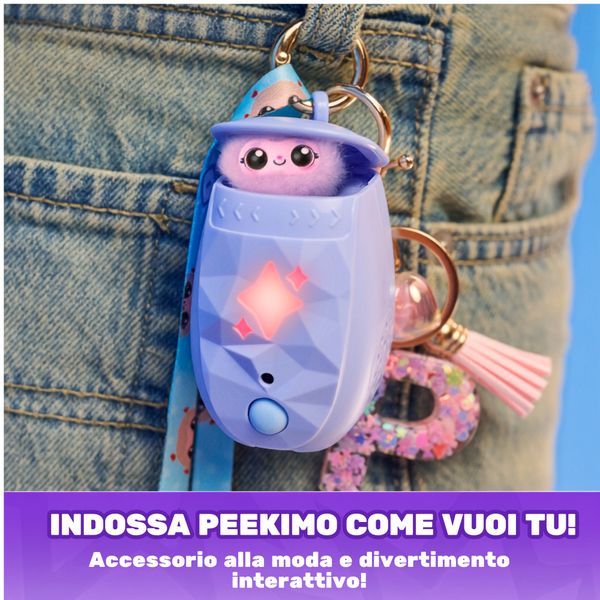 Peekimo, animale domestico interattivo blu, 5+ anni - SPINMASTER