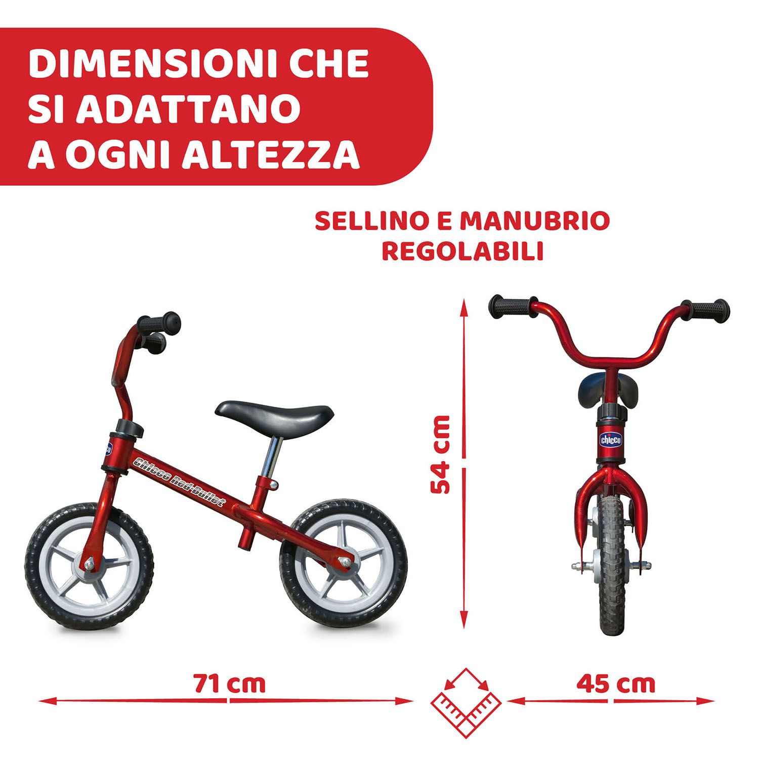 Prima bicicletta red bullet - Chicco