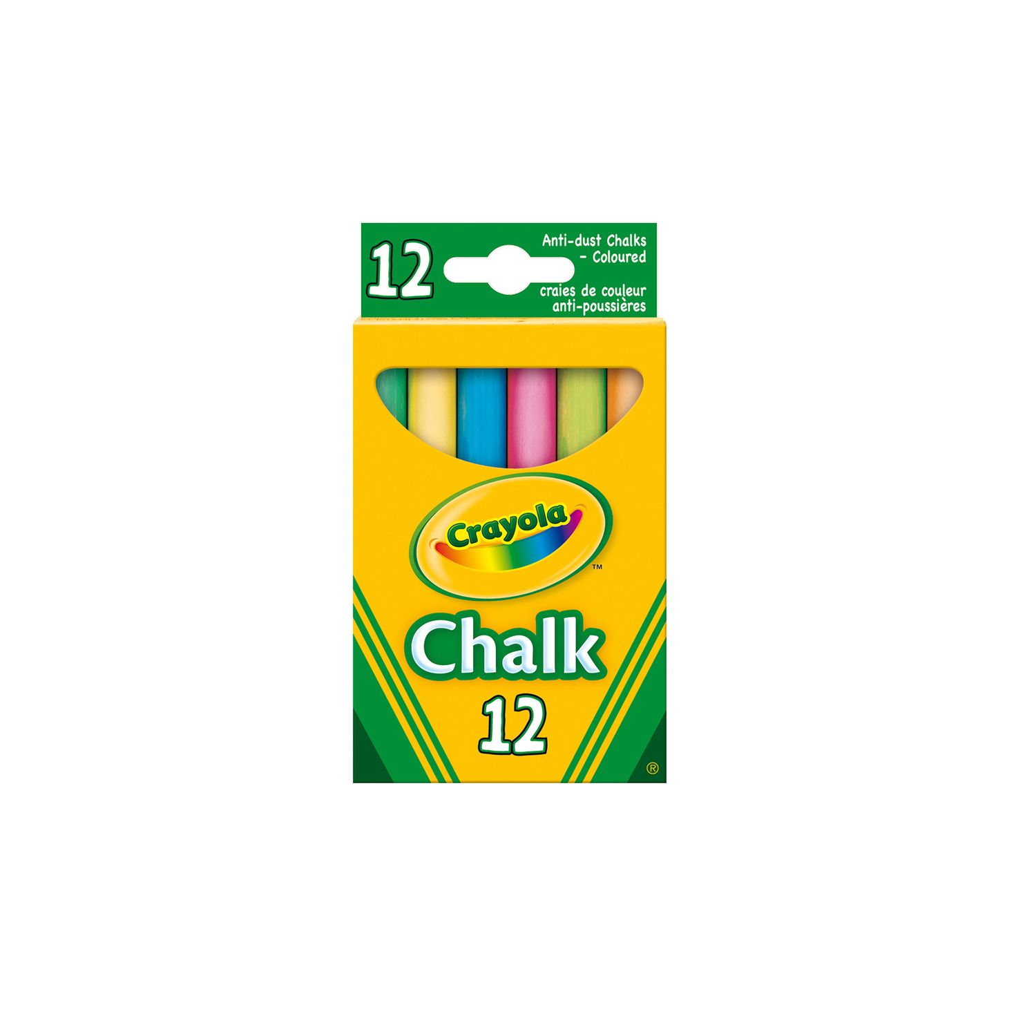 12 gessi antipolvere colorati crayola - CRAYOLA