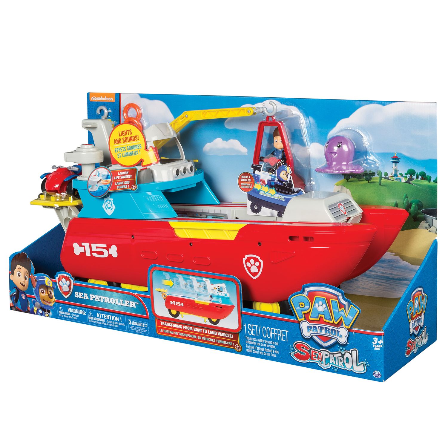 Veicolo sea patroller con luci e suoni e trasformazioni - Paw Patrol