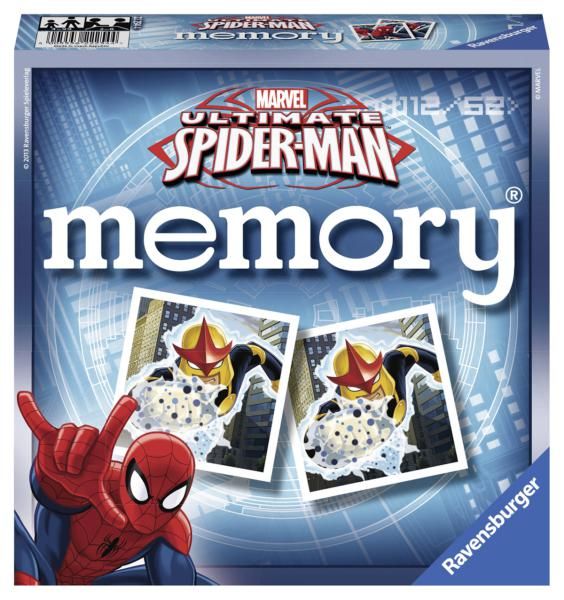 Ravensburger - memory versione ultimate spider man, 72 tessere, gioco da tavolo, 4+ anni - RAVENSBURGER, Avengers, MARVEL, Spiderman