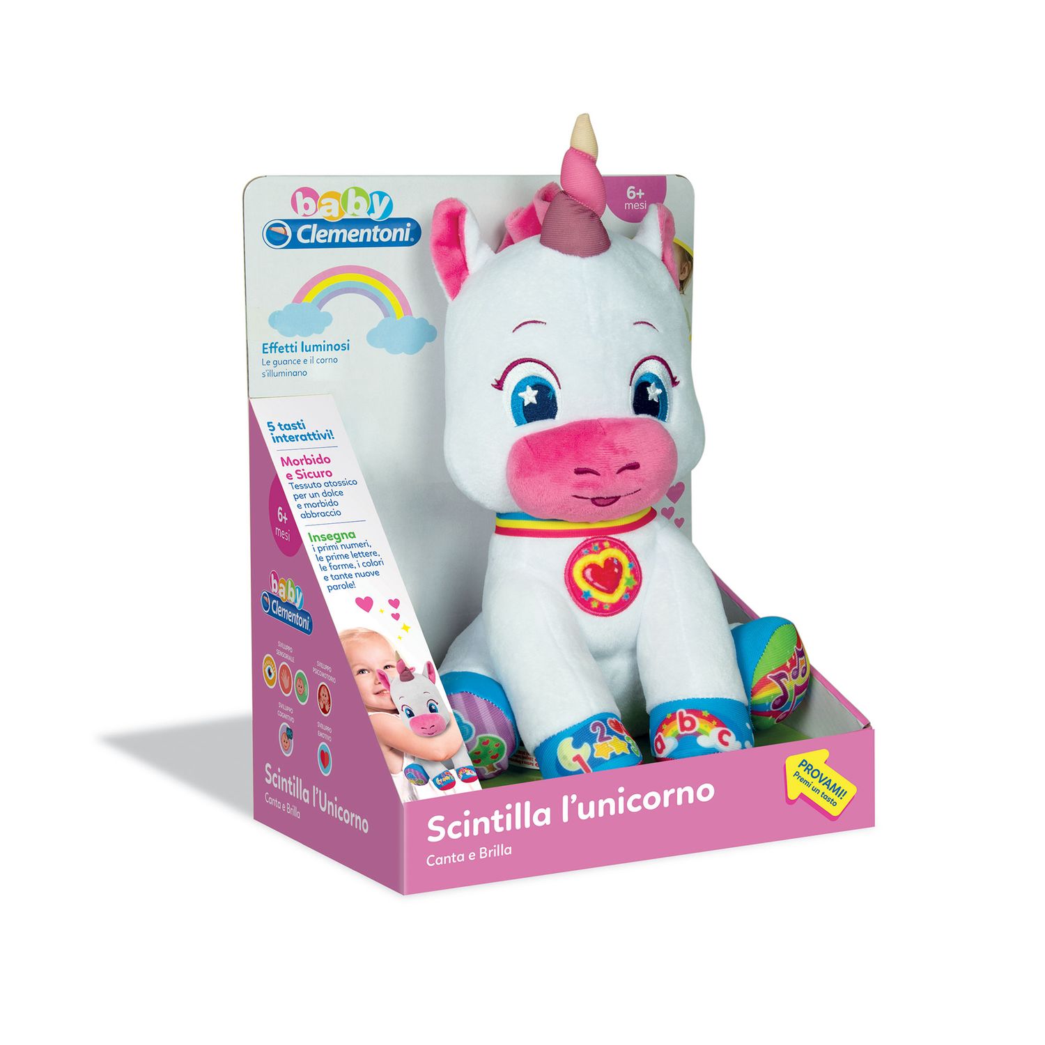Clementoni - 17250 - scintilla l'unicorno canta e brilla - BABY CLEMENTONI