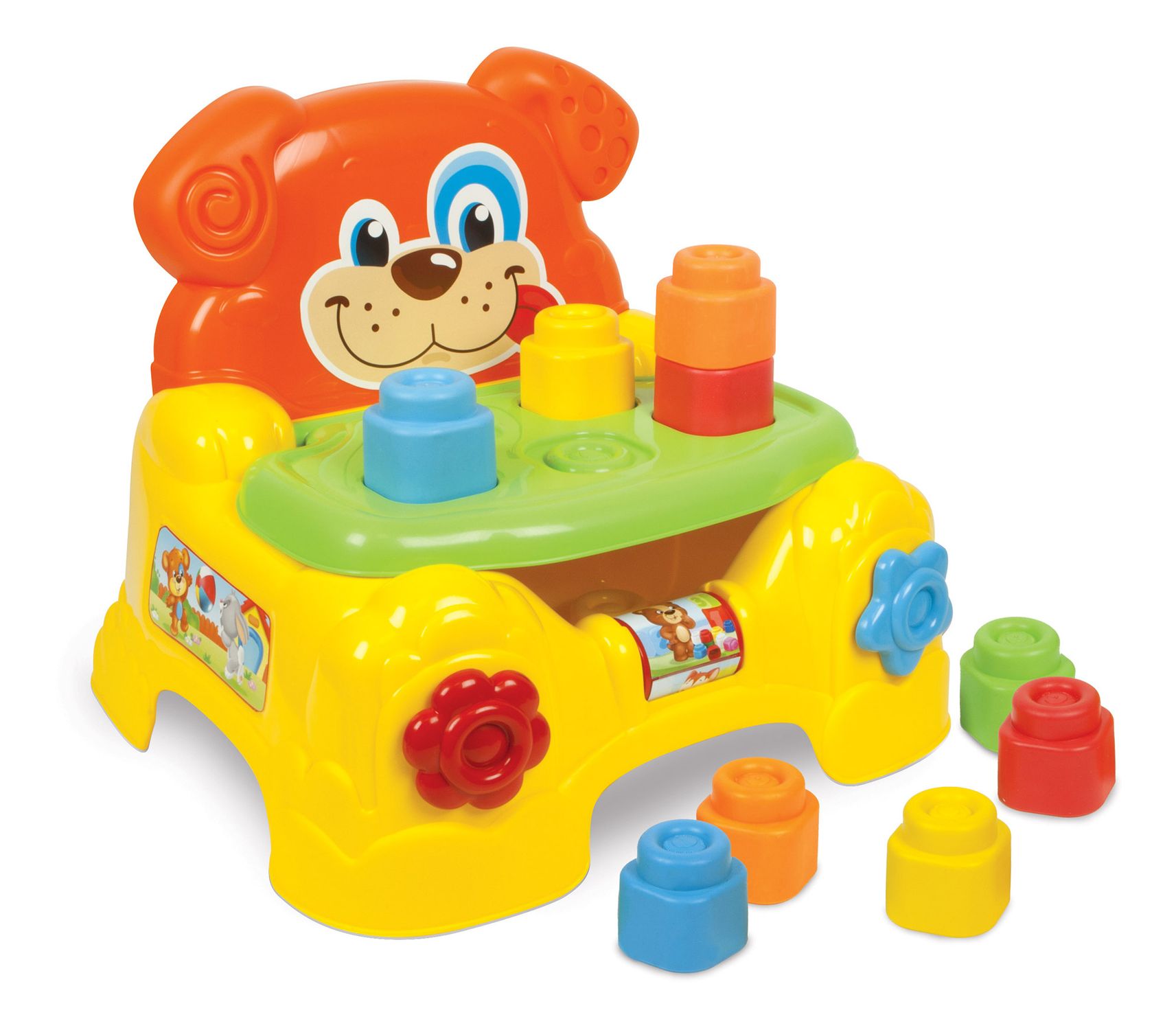 Clementoni - 17080 - poltroncina portamattoncini cagnolino - CLEMENTONI, CLEMMY