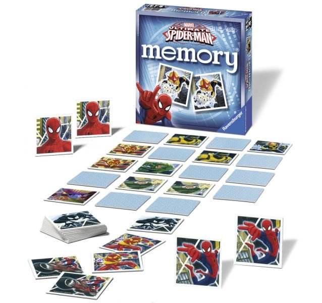 Ravensburger - memory versione ultimate spider man, 72 tessere, gioco da tavolo, 4+ anni - RAVENSBURGER, Avengers, MARVEL, Spiderman