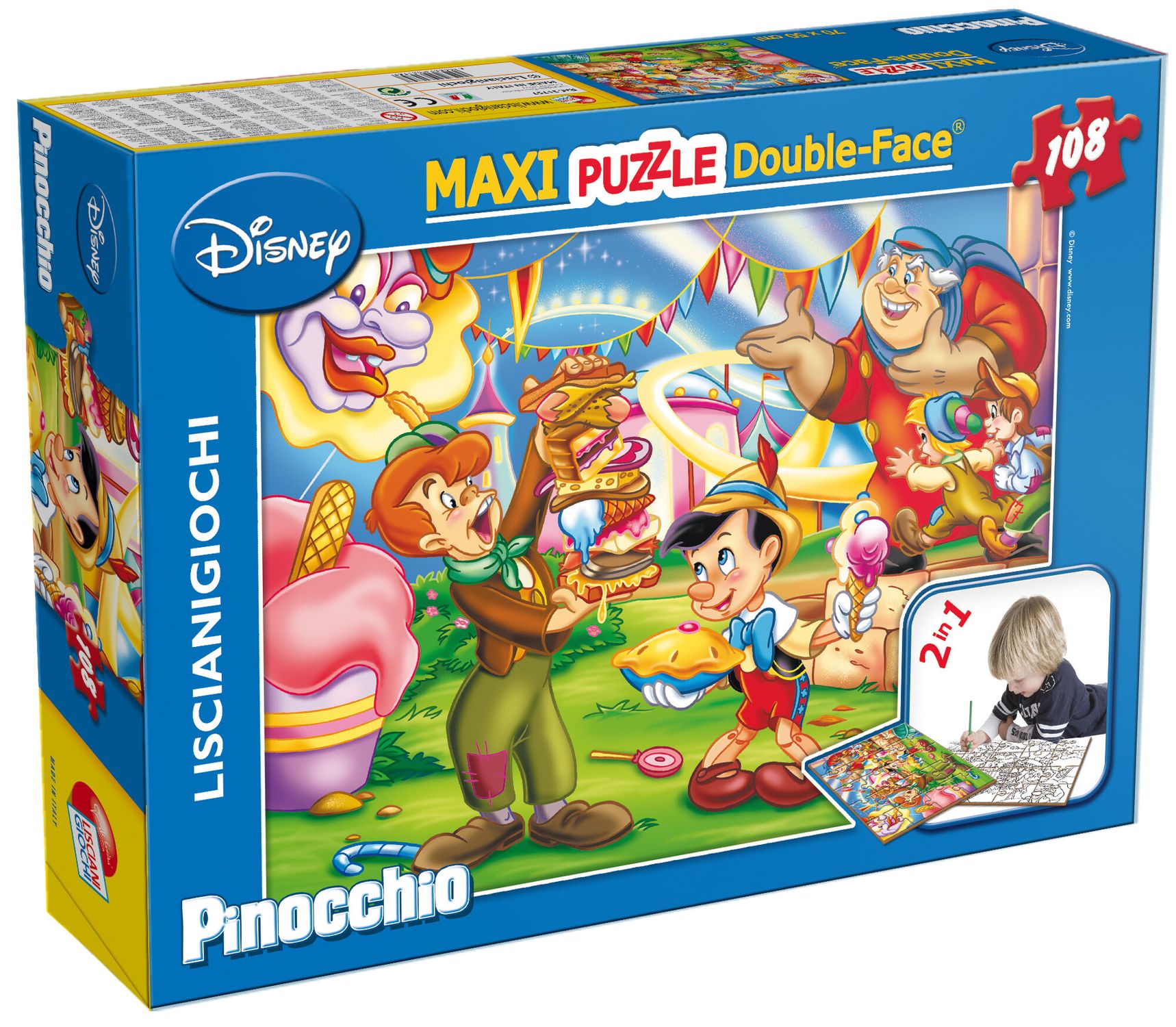Disney puzzle df maxi floor 108 pinocchio - LISCIANI, Disney