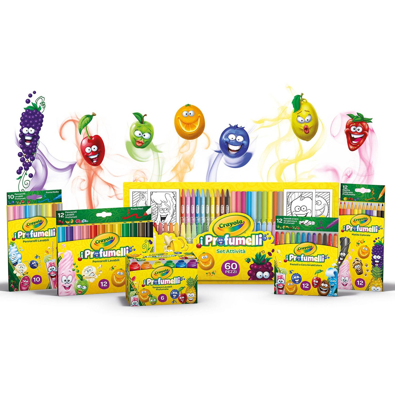 10 pennarelli lavabili profumati punta media i profumelli crayola - CRAYOLA