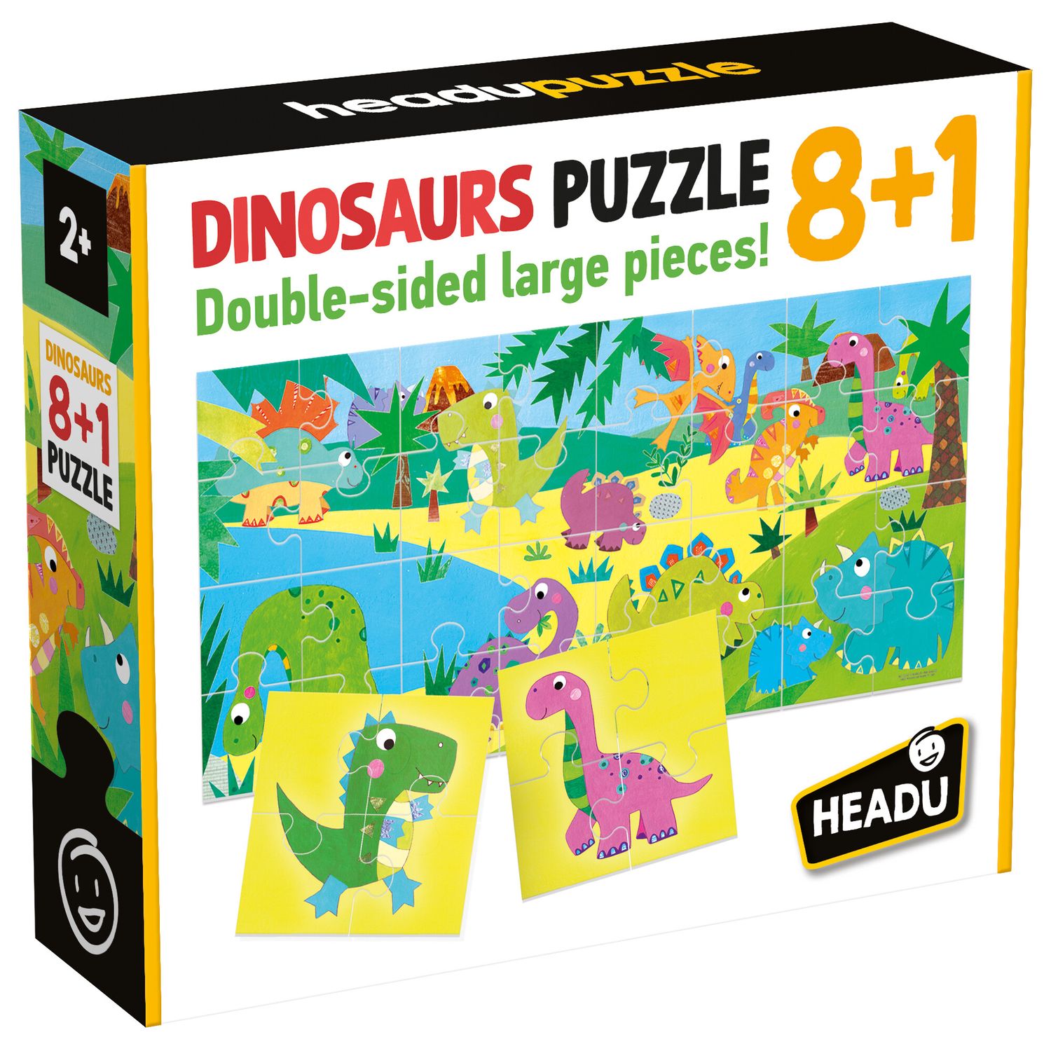 Headu - puzzle 8+1 dinosaurs - HEADU