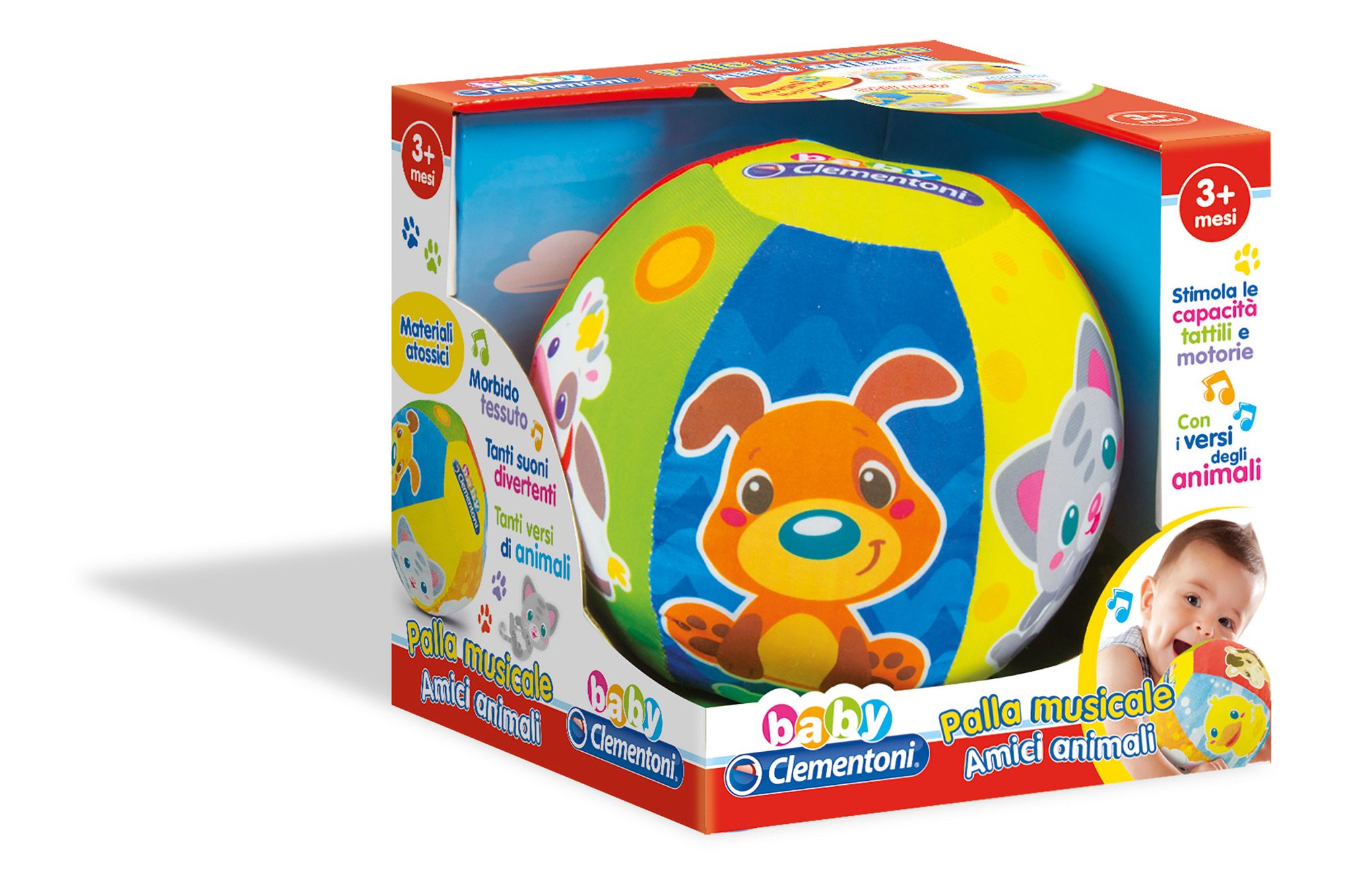 Clementoni - 17132 - palla musicale amici animali - BABY CLEMENTONI