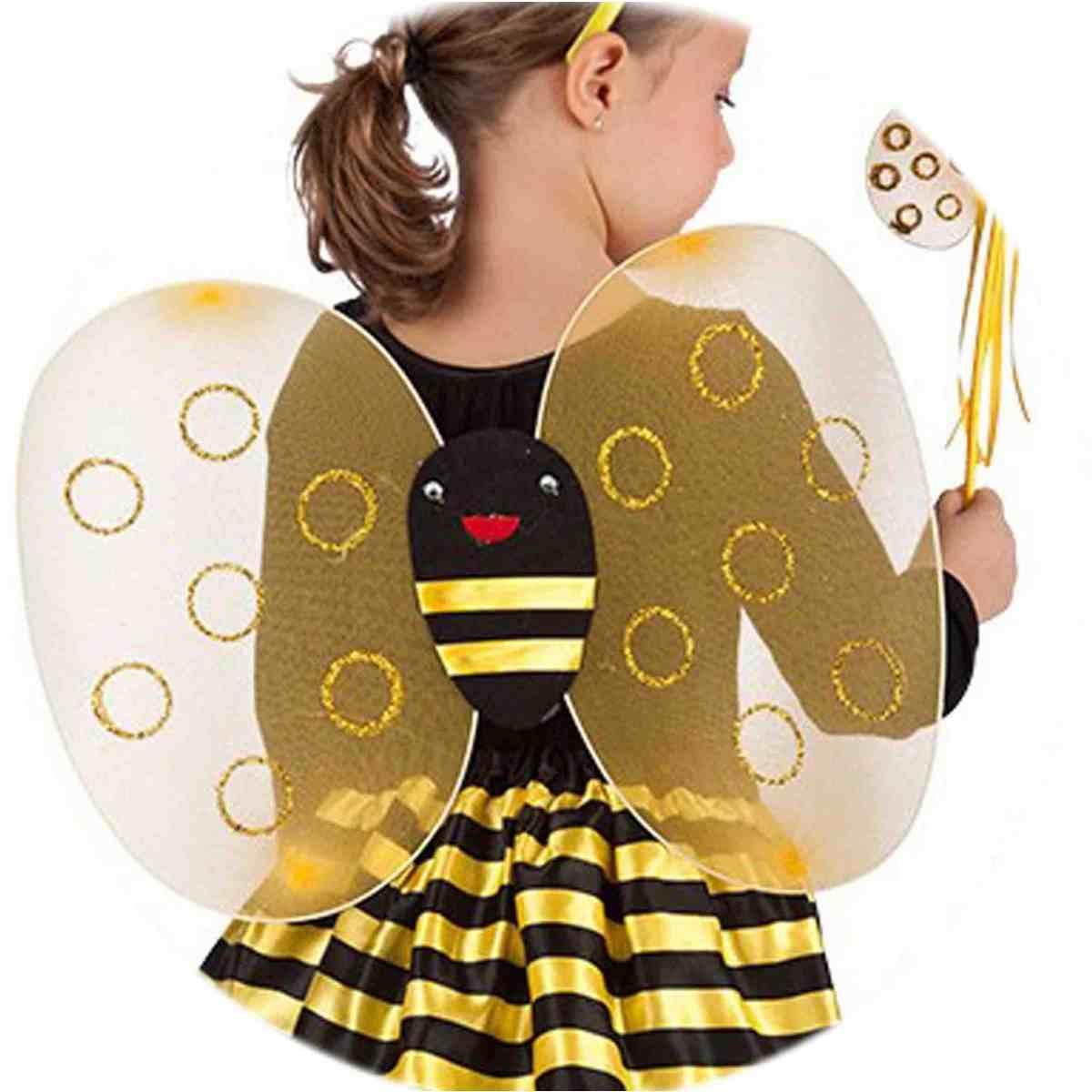 Set ape (ali, gonna, cerchietto e bacchetta) - 