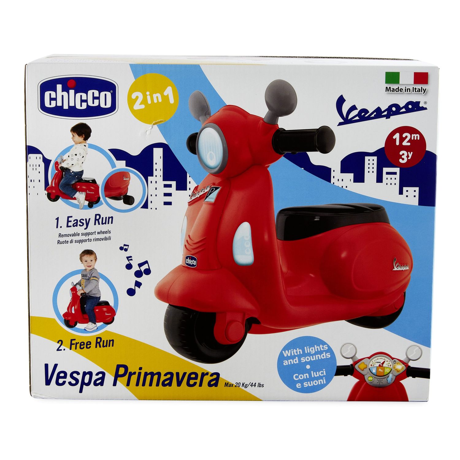 Cavalcabile vespa primavera rossa - Chicco