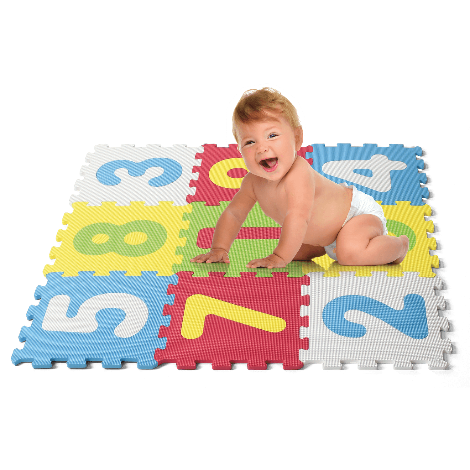 Tappetino Puzzle Morbido Vitamina G - Mattonelle Numeri 9 Pezzi Gioco Educativo Per Bambini