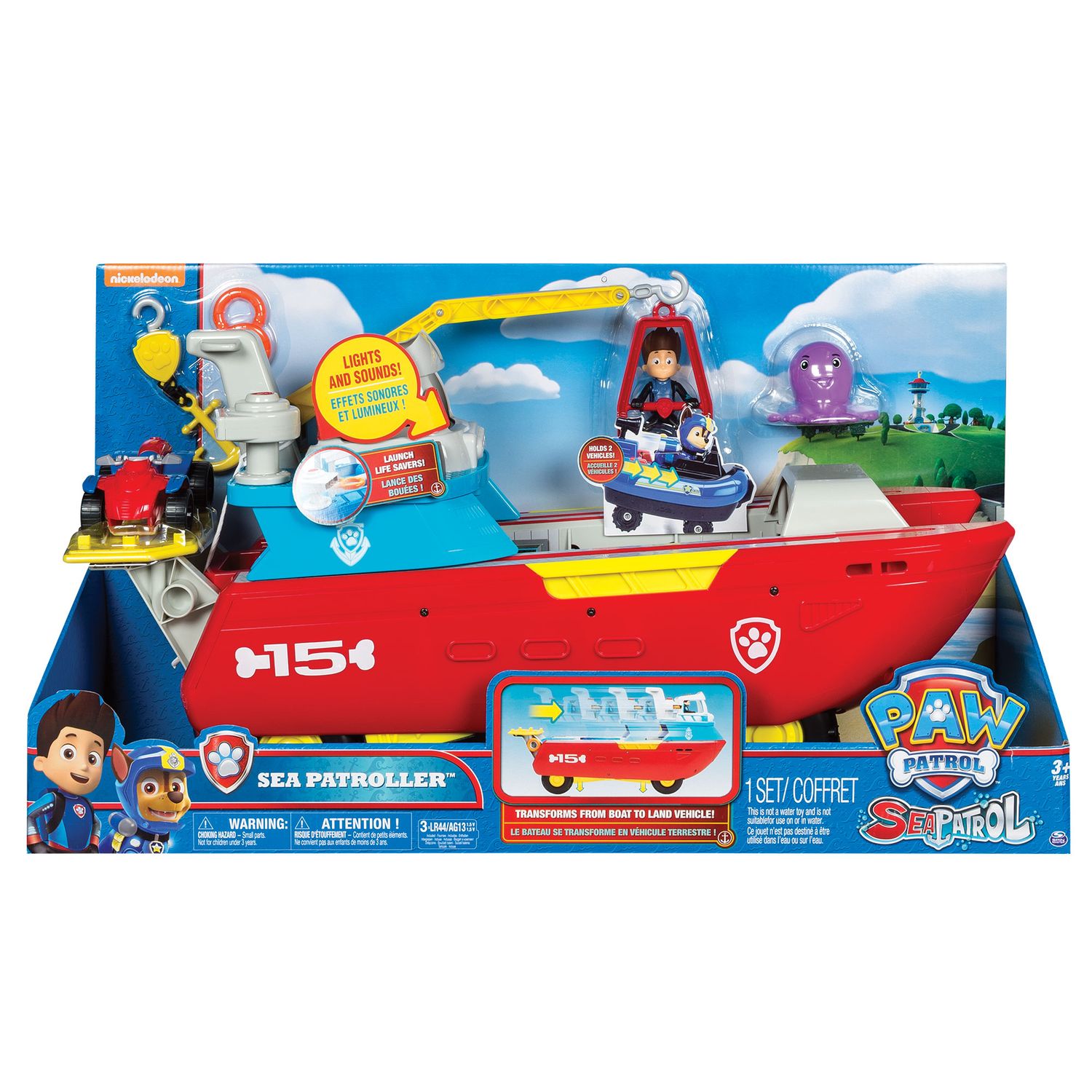 Veicolo sea patroller con luci e suoni e trasformazioni - Paw Patrol