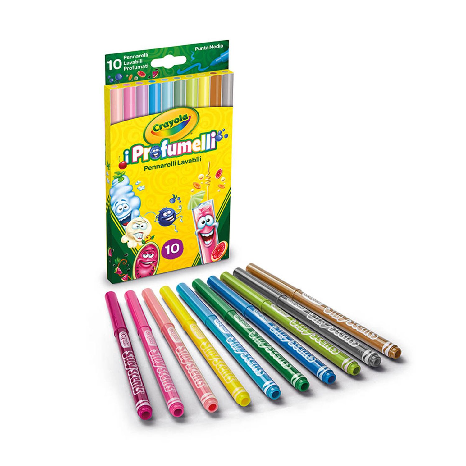 10 pennarelli lavabili profumati punta media i profumelli crayola - CRAYOLA
