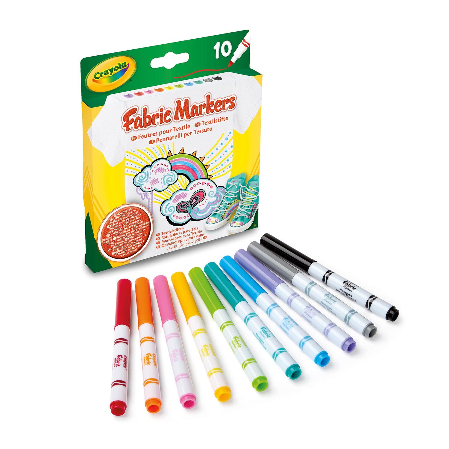 10 pennarelli per tessuto crayola - CRAYOLA
