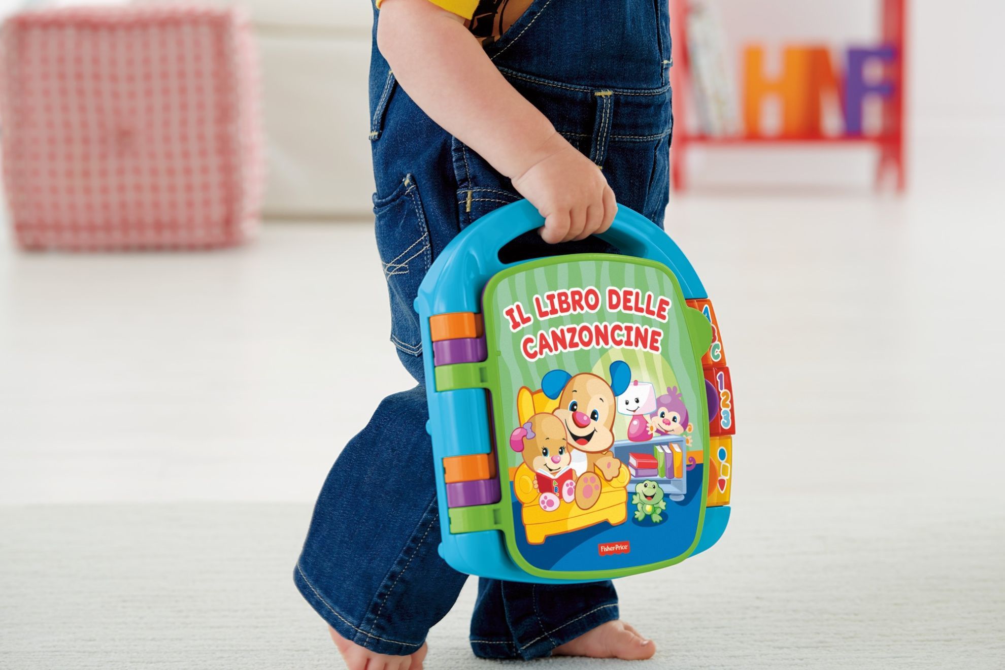 Fisher price- libro delle canzoncine ridi e impara, imparare parole, lettere e numeri, bambini dai 6 mesi - FISHER-PRICE