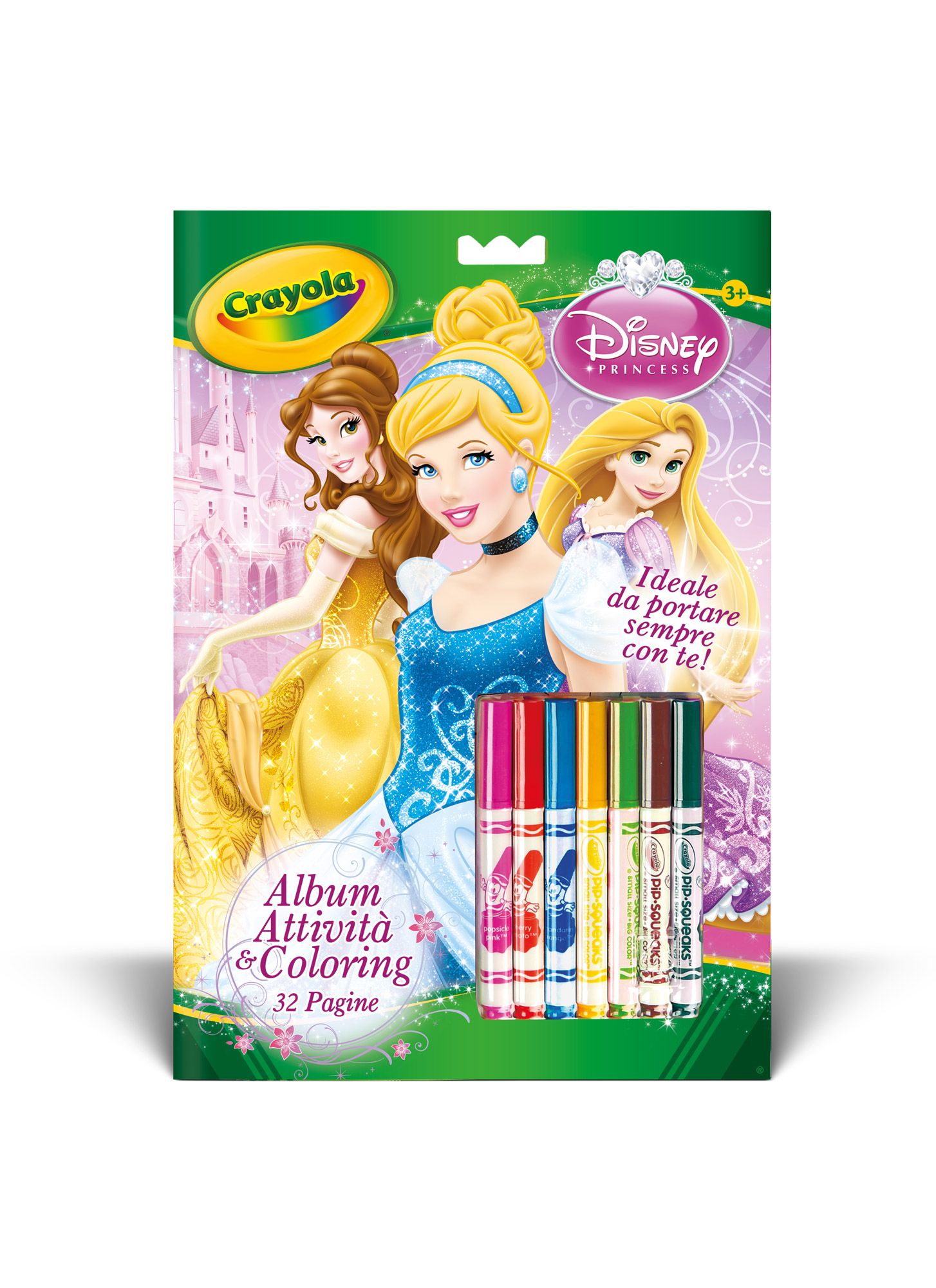 Album attività&coloring disney principesse - binney & smith - marche - CRAYOLA