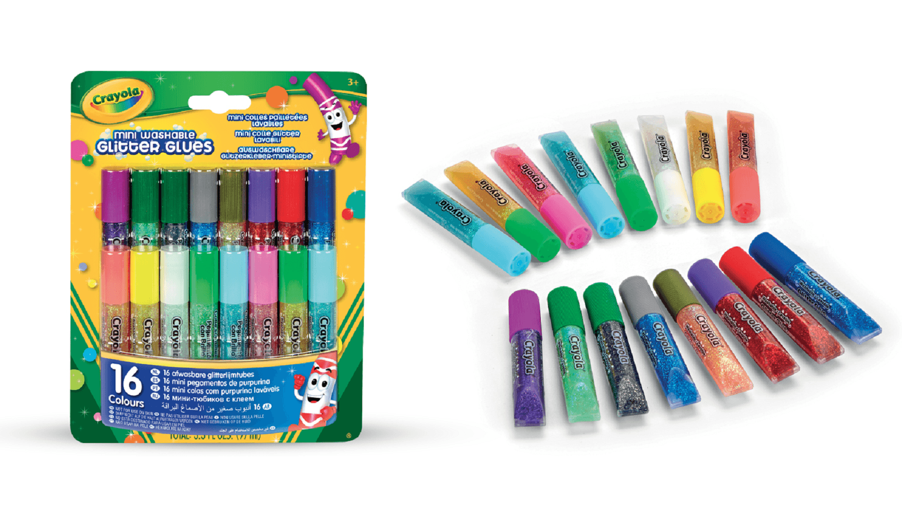 16 mini colle glitter lavabili crayola - CRAYOLA