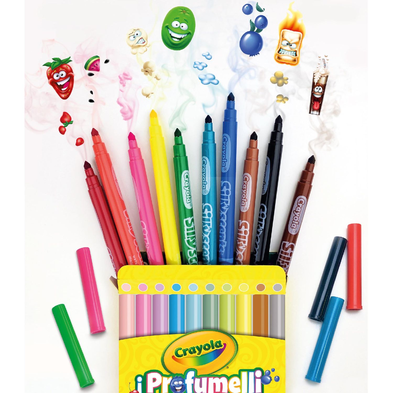 10 pennarelli lavabili profumati punta media i profumelli crayola - CRAYOLA