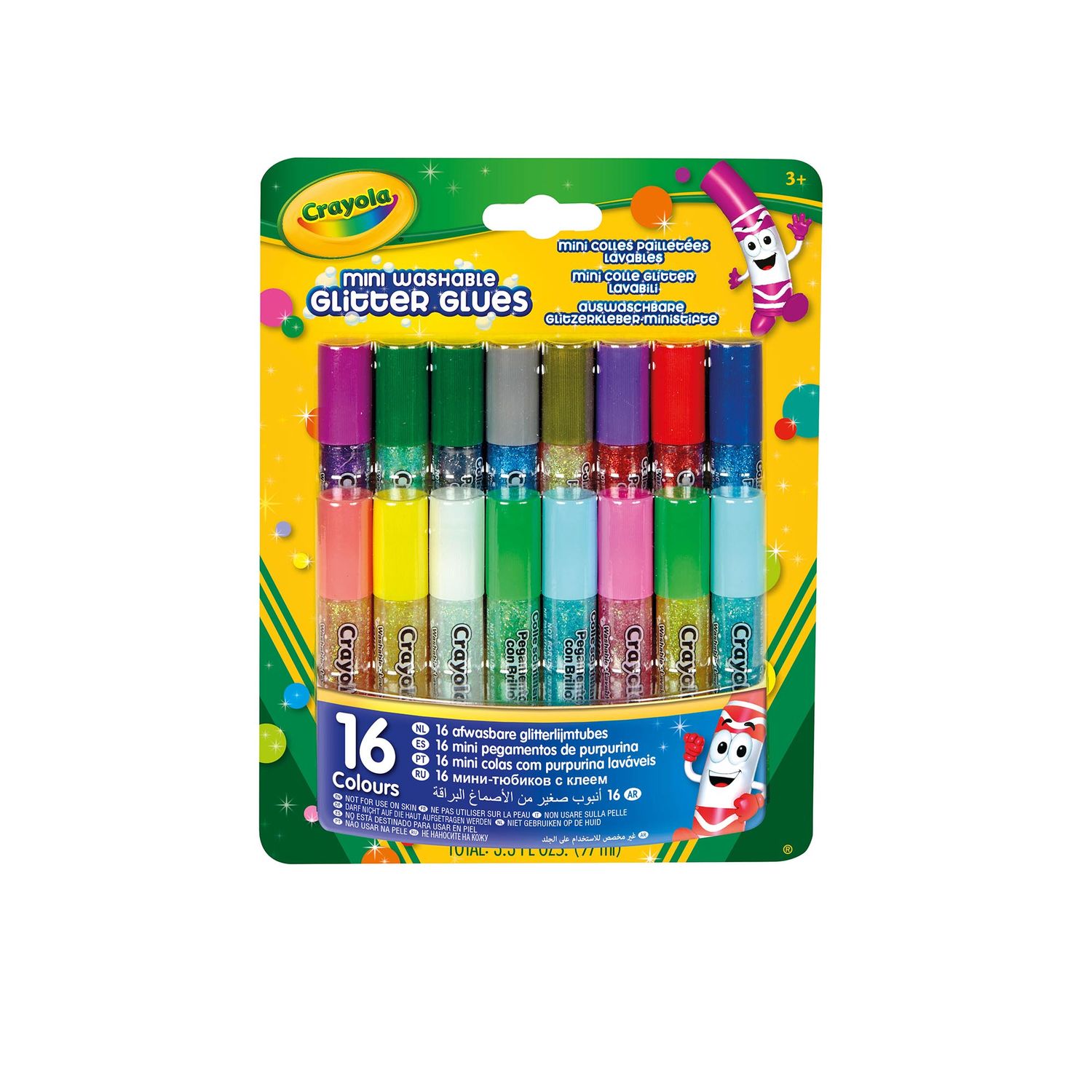 16 mini colle glitter lavabili crayola - CRAYOLA