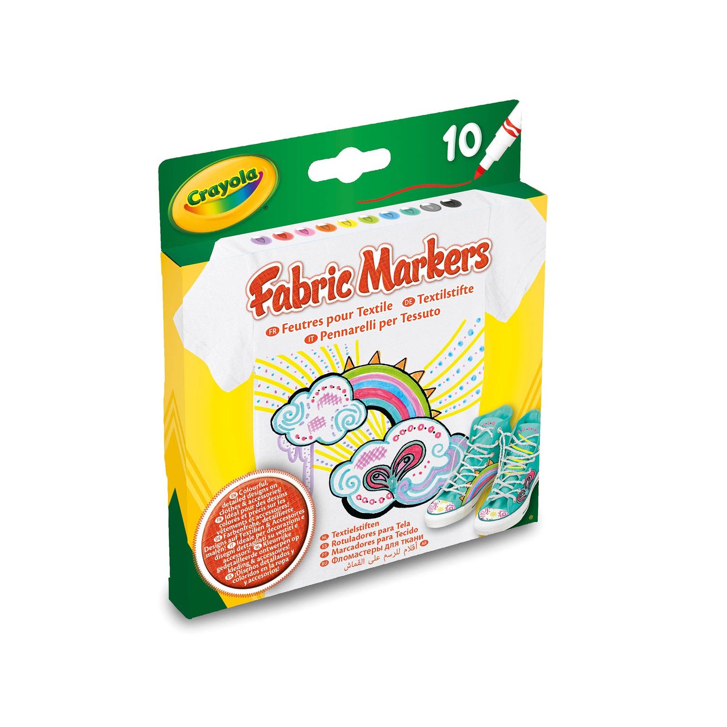 10 pennarelli per tessuto crayola - CRAYOLA