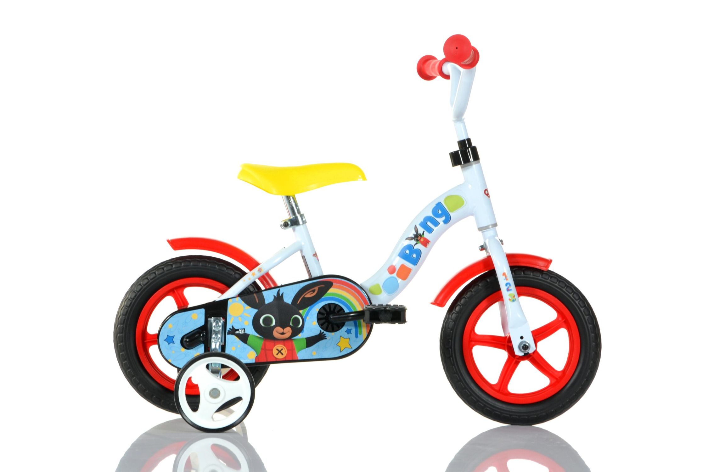 Bicicletta per bambini 12" bing - telaio in acciaio, ruote in gomma gonfiabili, stabilizzatori di serie e freno anteriore - ideale per bambini di altezza 87-100cm, 3-5 anni - BING