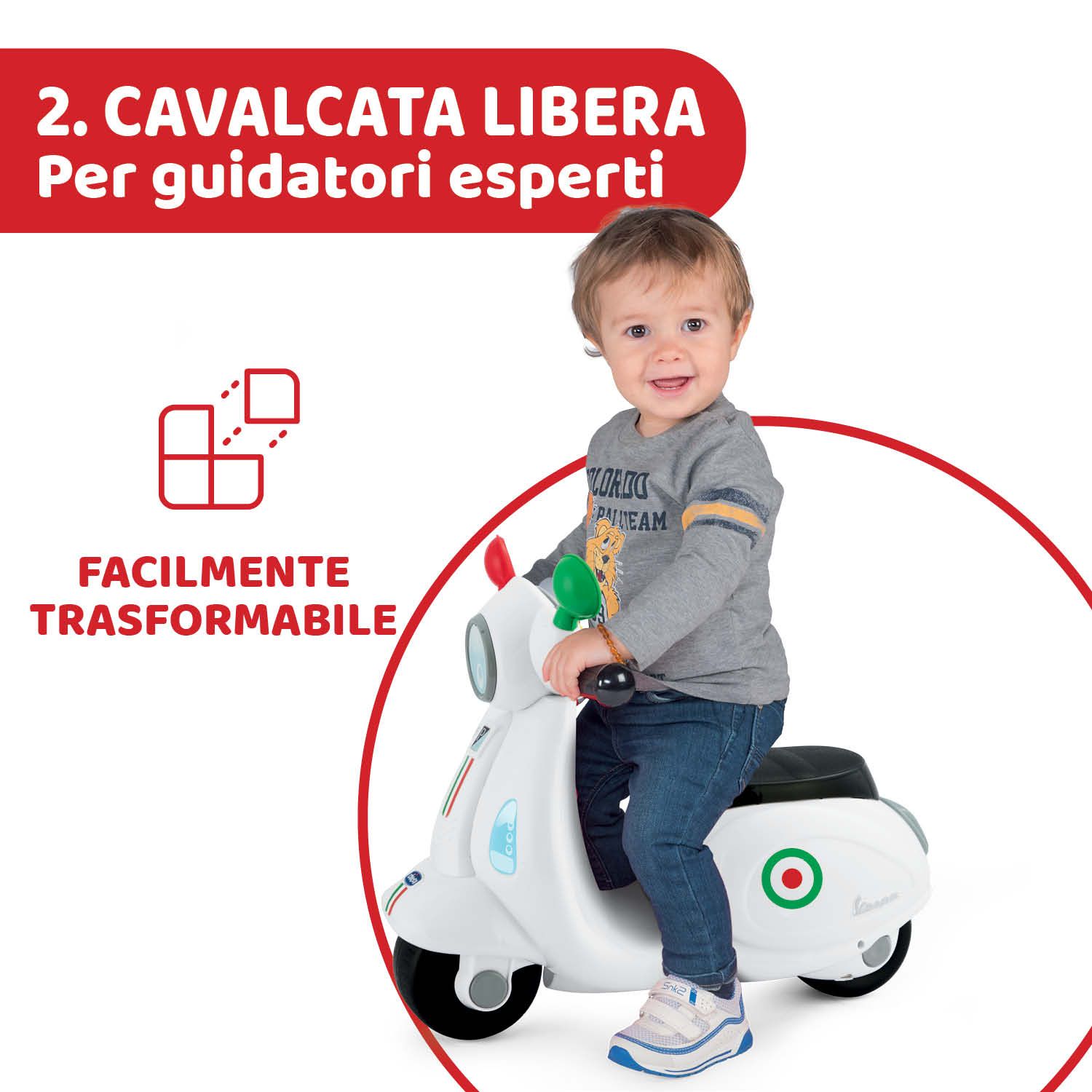 Cavalcabile vespa primavera italy - Chicco