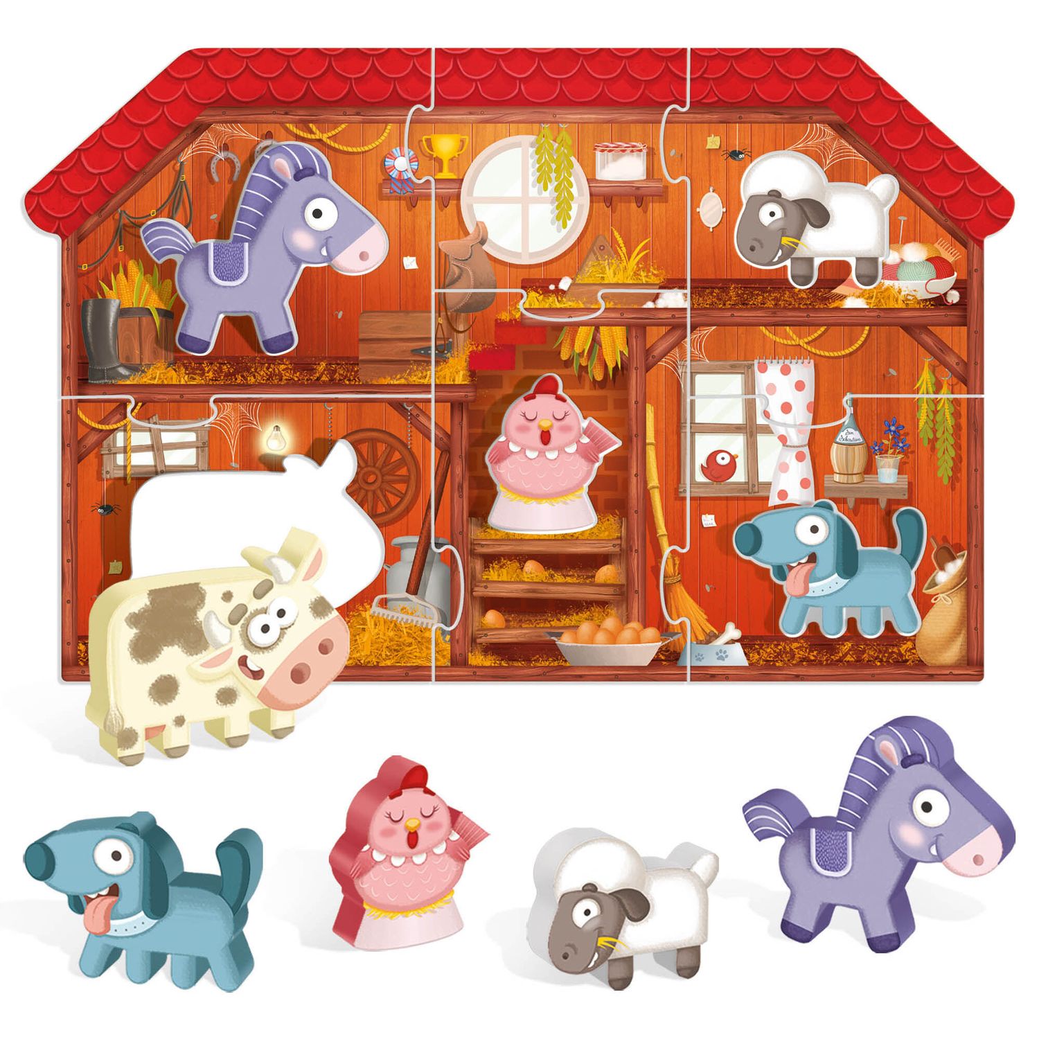 Headu - headu montessori first puzzle the farm - HEADU